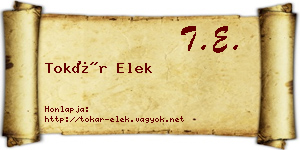 Tokár Elek névjegykártya